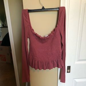 Red long sleeve shirt